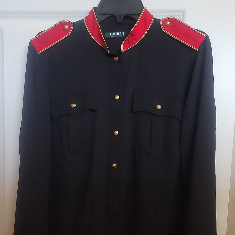 Ralph Lauren Black and Red Women's Shirt